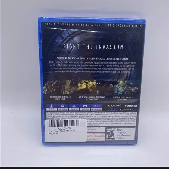 Prey PS4 Sony Playstation, Brand New, Factory Sealed